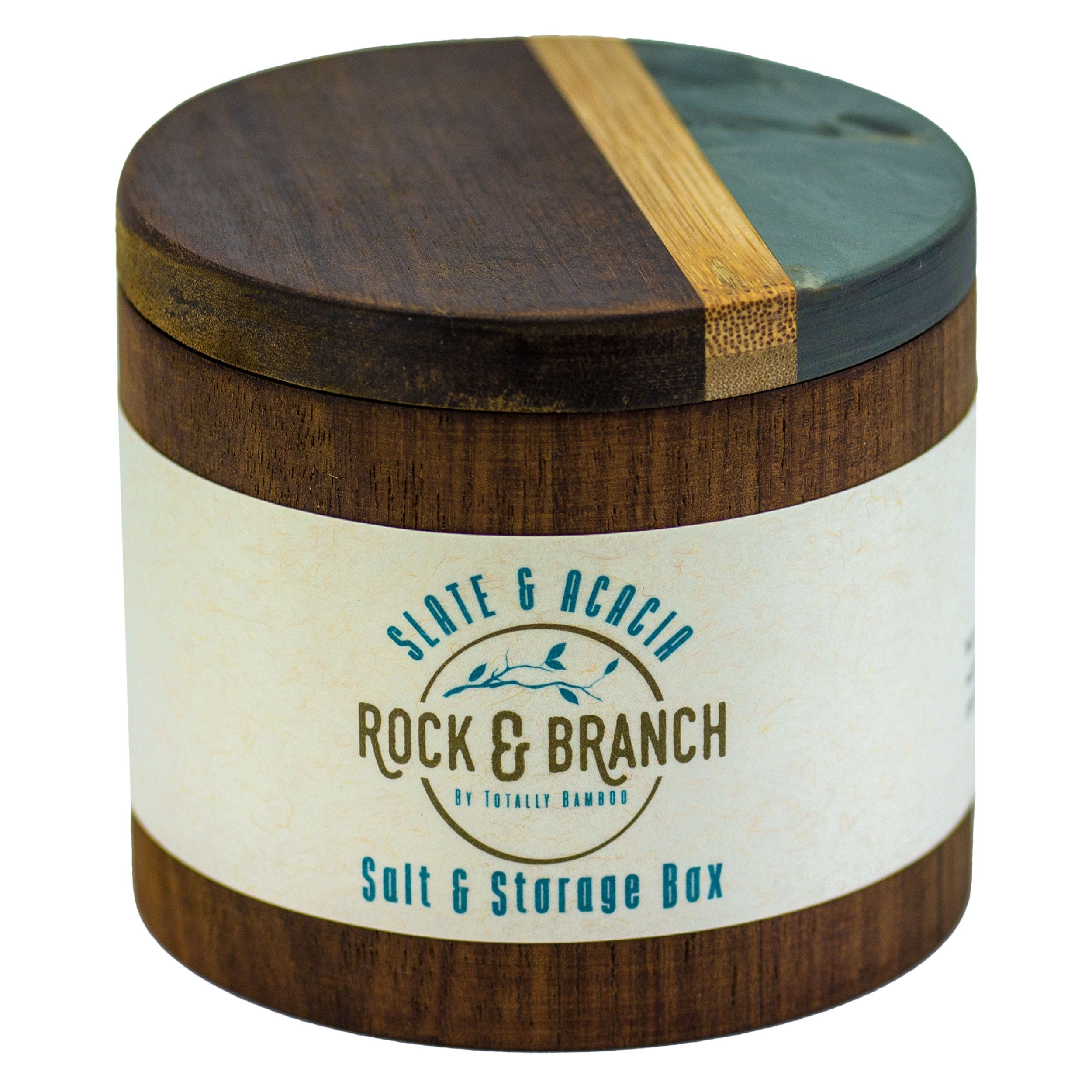 Rock & Branch Series Slate and Acacia Salt & Storage Box