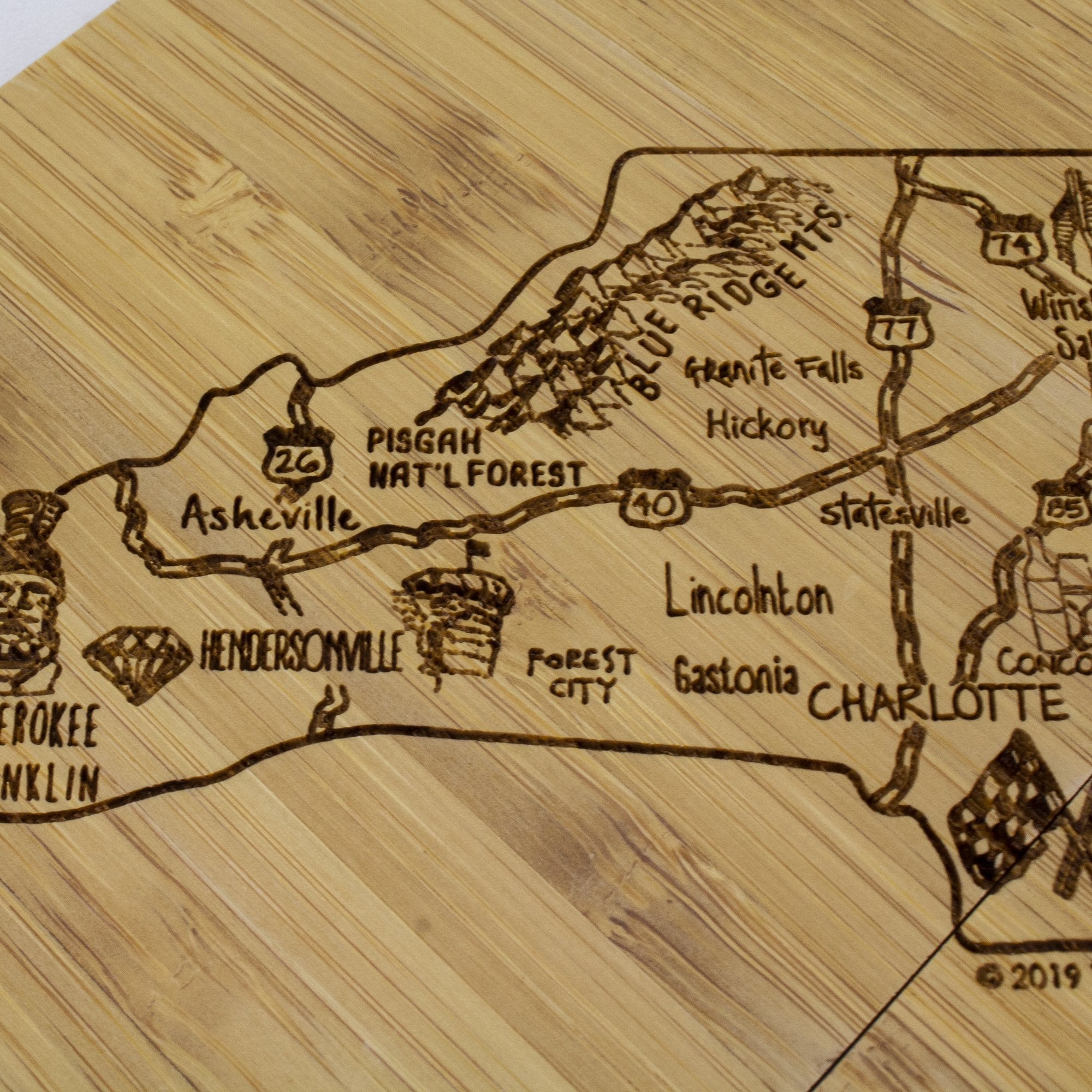 North Carolina Puzzle 4-Pc. Coaster Set with Case