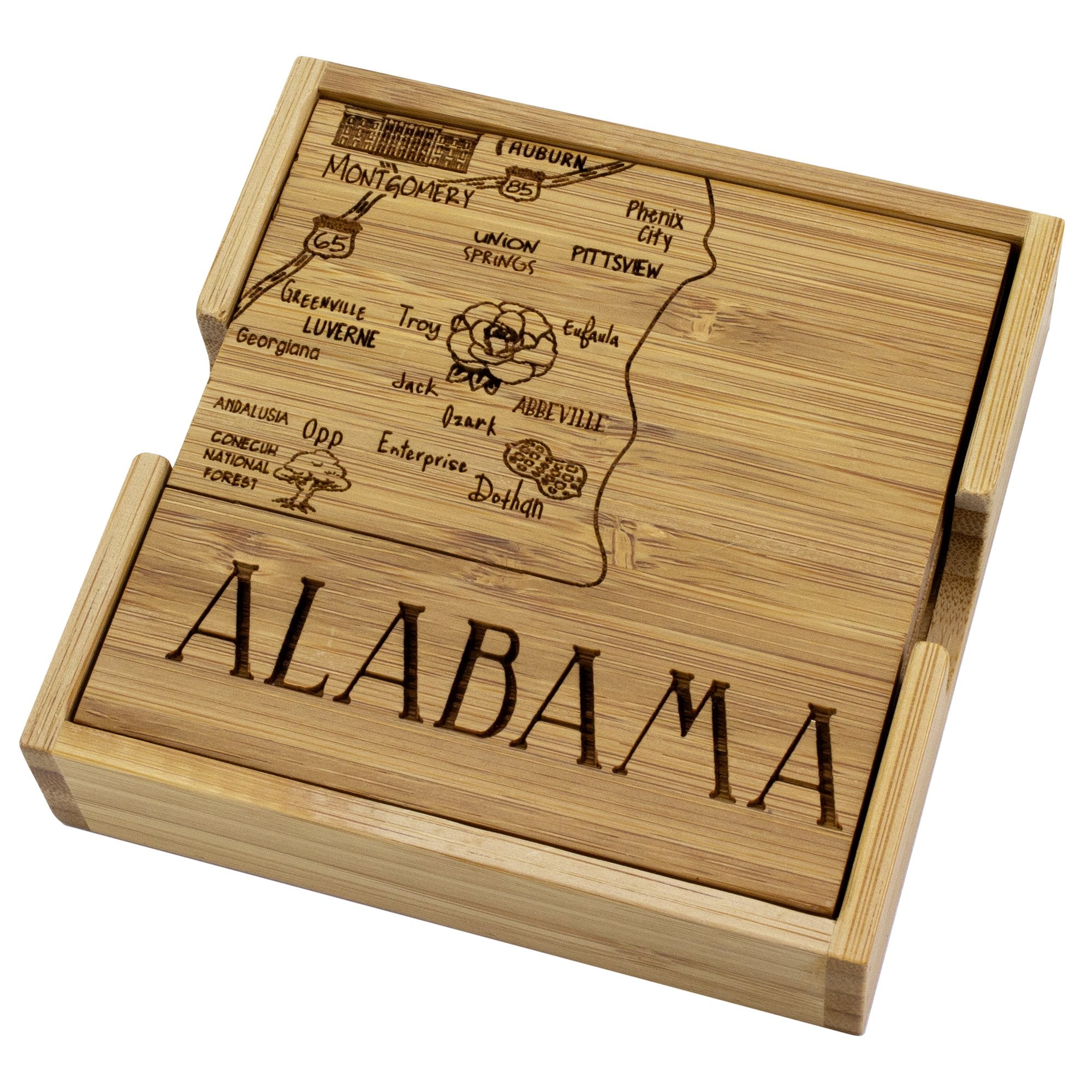 Alabama Puzzle 4-Pc. Coaster Set with Case
