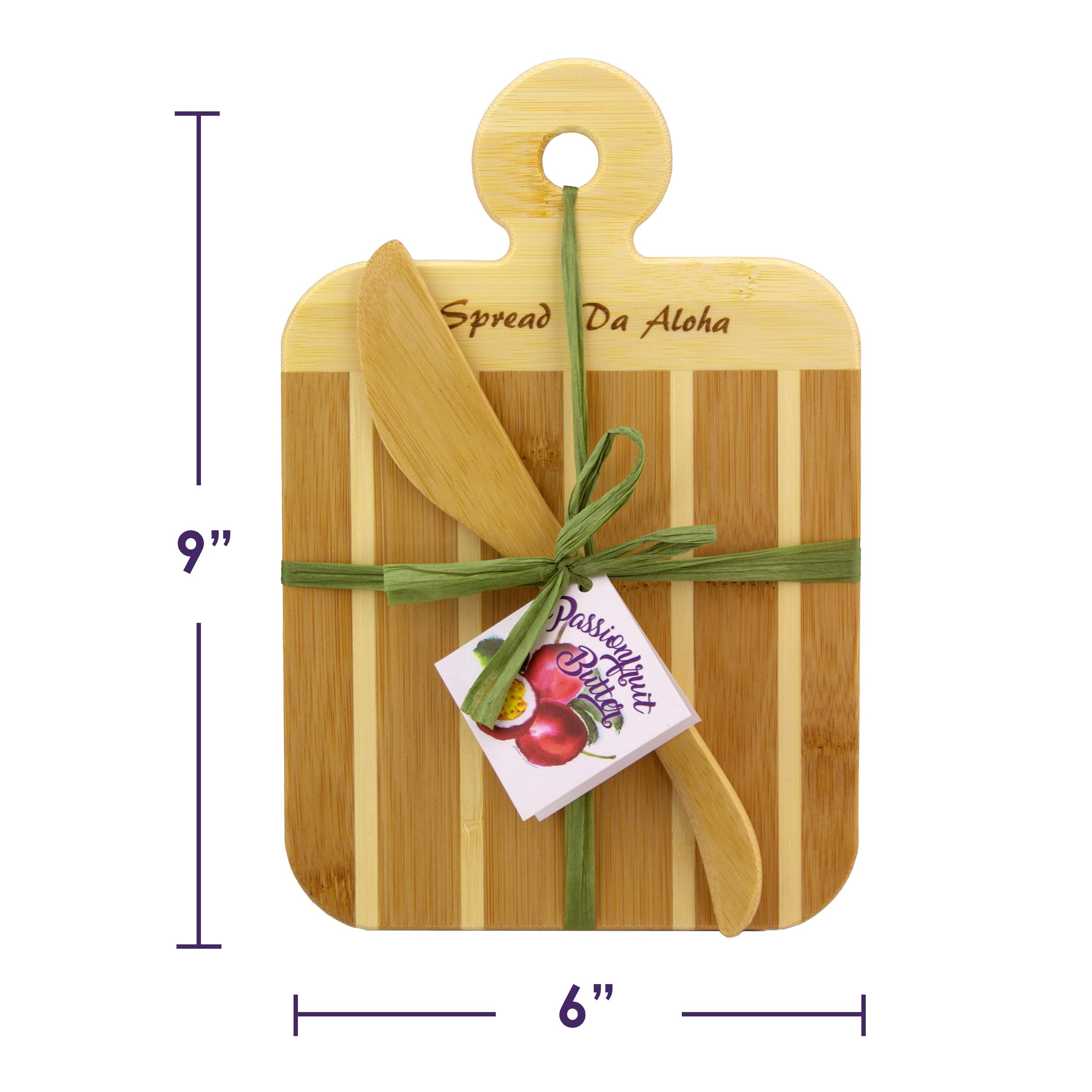 "Spread Da Aloha" Serving and Cutting Board with Spreader Knife Gift Set