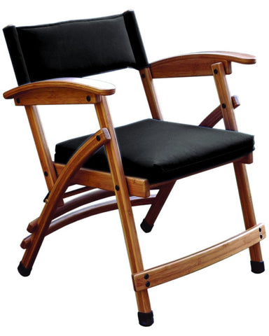 19" Deluxe Bamboo Director Chair Black