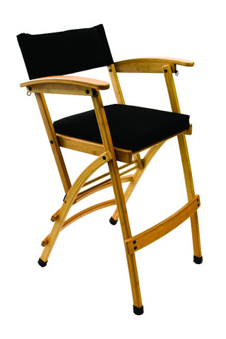 32" Deluxe Bamboo Director Chair Black