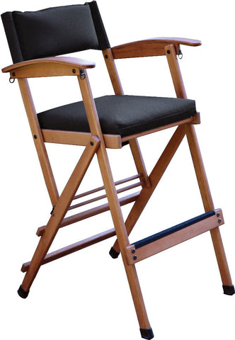 32" Tall Elm Director Chair Black