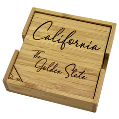 California Puzzle 4-Pc. Coaster Set with Case