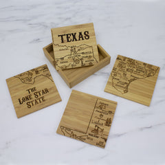 Texas Puzzle 4-Pc. Coaster Set with Case