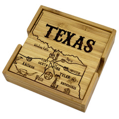 Texas Puzzle 4-Pc. Coaster Set with Case