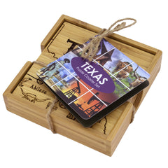 Texas Puzzle 4-Pc. Coaster Set with Case