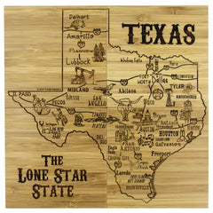 Texas Puzzle 4-Pc. Coaster Set with Case