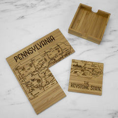 Pennsylvania 4-Pc. Coaster Set with Case