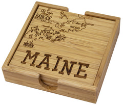 Maine Puzzle 4-Pc. Coaster Set with Case