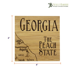 Georgia Puzzle 4-Pc. Coaster Set with Case