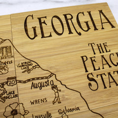 Georgia Puzzle 4-Pc. Coaster Set with Case