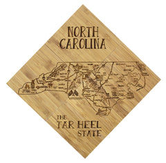 North Carolina Puzzle 4-Pc. Coaster Set with Case