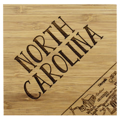 North Carolina Puzzle 4-Pc. Coaster Set with Case