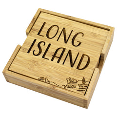 Long Island Puzzle 4-Pc. Coaster Set with Case