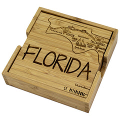 Florida Puzzle 4-Pc. Coaster Set with Case