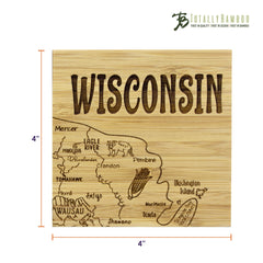 Wisconsin Puzzle 4-Pc. Coaster Set with Case