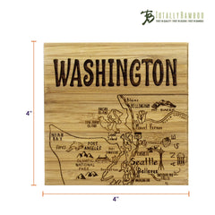 Washington Puzzle 4-Pc. Coaster Set with Case