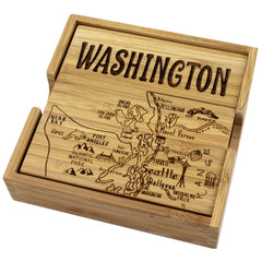 Washington Puzzle 4-Pc. Coaster Set with Case