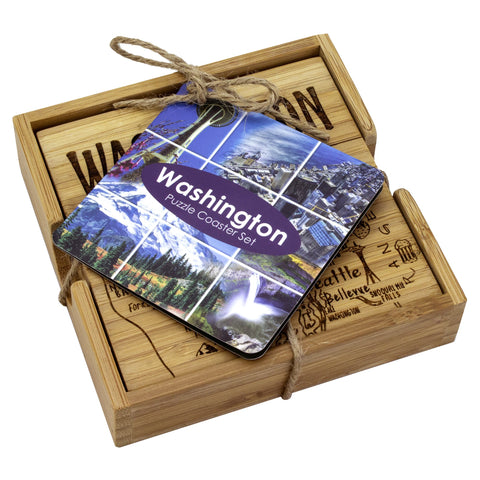 Washington Puzzle 4-Pc. Coaster Set with Case