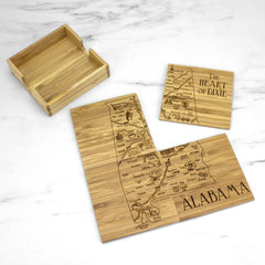 Alabama Puzzle 4-Pc. Coaster Set with Case