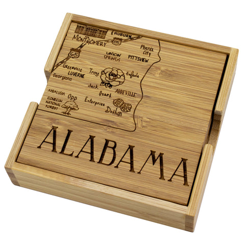 Alabama Puzzle 4-Pc. Coaster Set with Case