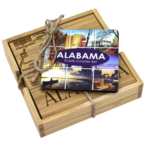 Alabama Puzzle 4-Pc. Coaster Set with Case