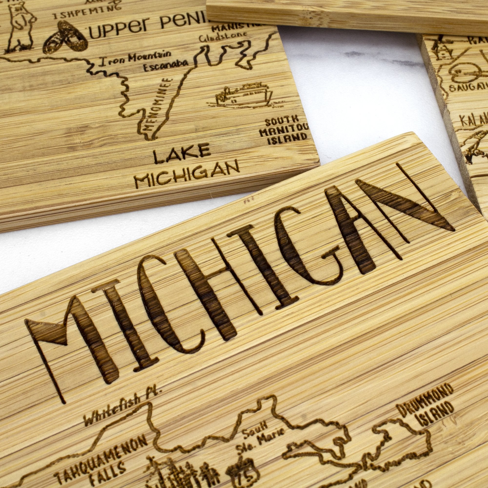 Michigan Puzzle 4-Pc. Coaster Set with Case