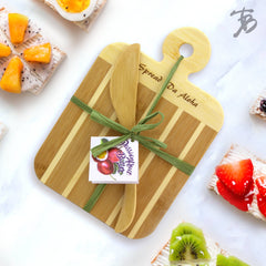 "Spread Da Aloha" Serving and Cutting Board with Spreader Knife Gift Set