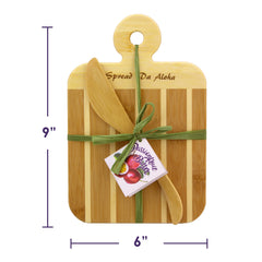 "Spread Da Aloha" Serving and Cutting Board with Spreader Knife Gift Set