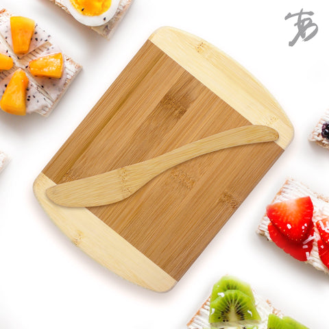 8" Bar Board with Spreader Knife Gift Set