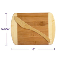 8" Bar Board with Spreader Knife Gift Set